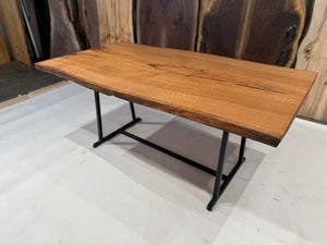Red Oak on Steel Base