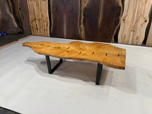 Figured Maple Embellished with Macassar Ebony on Steel base