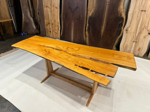 Crotch Siberian Elm Embellished with Curly Maple on Curly Maple Base