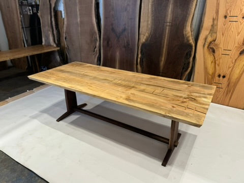 Figured Maple with Maple Embellishments on Black Walnut Base