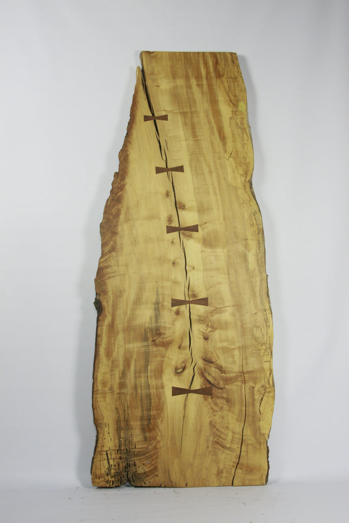 Live Edge Dining Table: Spalted Maple & Black Walnut