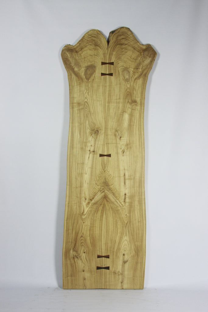 Live Edge Dining Table: Siberian Elm & Macassar Ebony