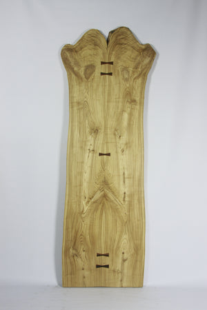 Live Edge Dining Table: Siberian Elm & Macassar Ebony