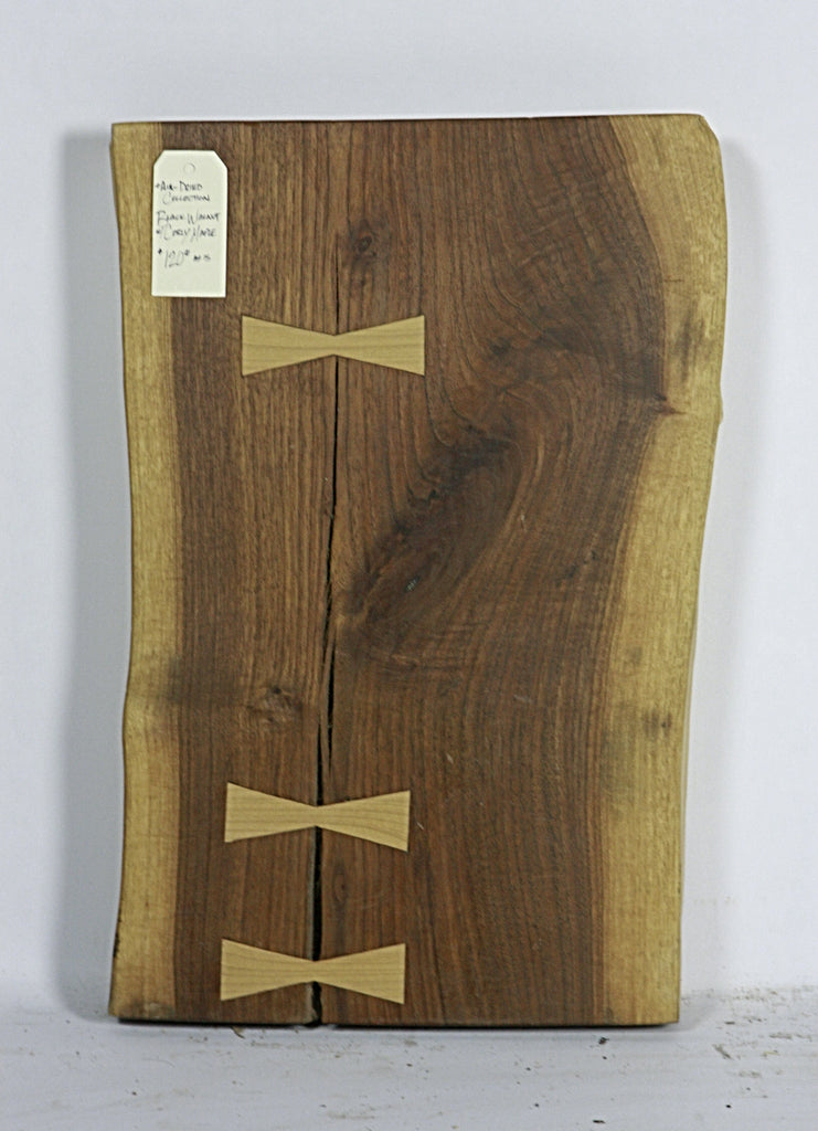Live Edge Charcuterie Tray: Black Walnut & Curly Maple