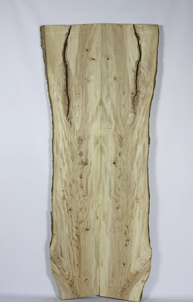 Live Edge Book Match Slab: Figured Elm Wood