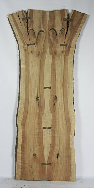 Live Edge Dining Table: Cherry Wood & Macassar Ebony