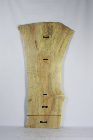 Live Edge Coffee Table: Ambrosia Maple & Macassar Ebony