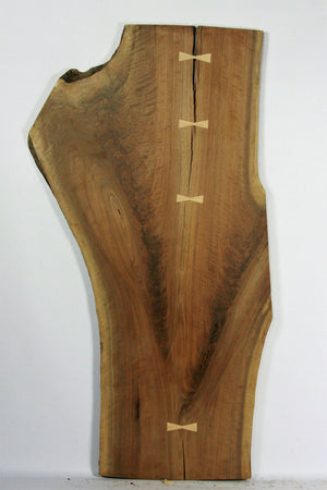 Live Edge Coffee Table: Black Walnut & Curly Maple