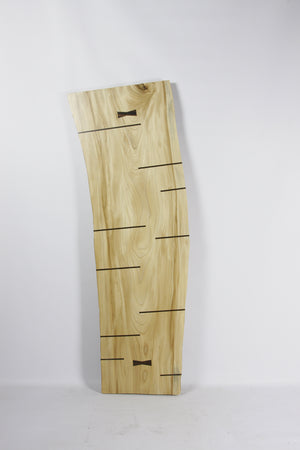 Live Edge Shelf: Red Elm & Macassar Ebony