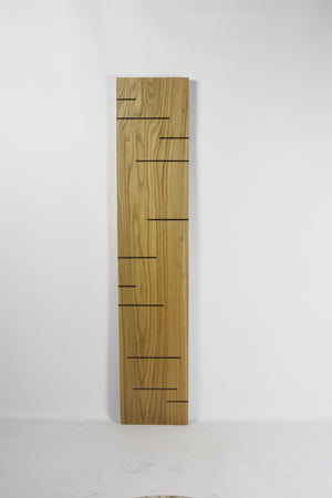 Live Edge Shelf: Red Elm & Macassar Ebony