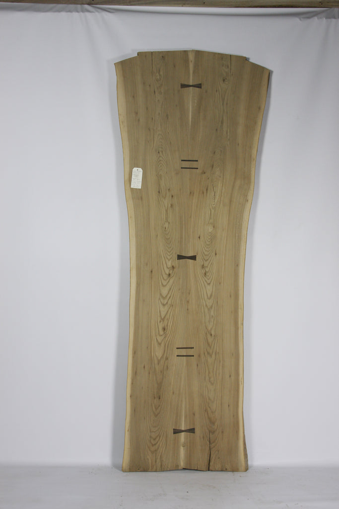 Live Edge Dining Table; English Elm & Macassar Ebony