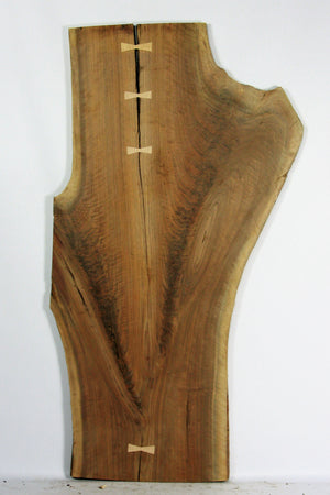 Live Edge Coffee Table: Black Walnut & Curly Maple